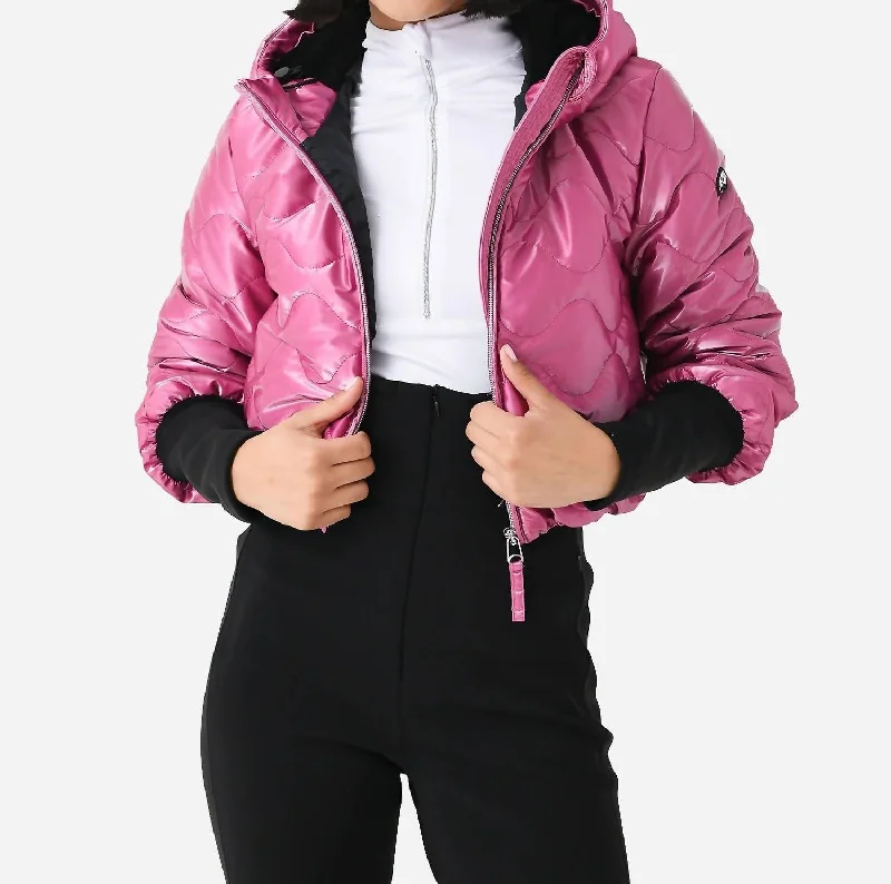 Nevado Glam Ski Suit Jacket In Hot Pink