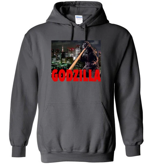Godzilla  from 1954 Destroying Modern Tokyo Hoodie