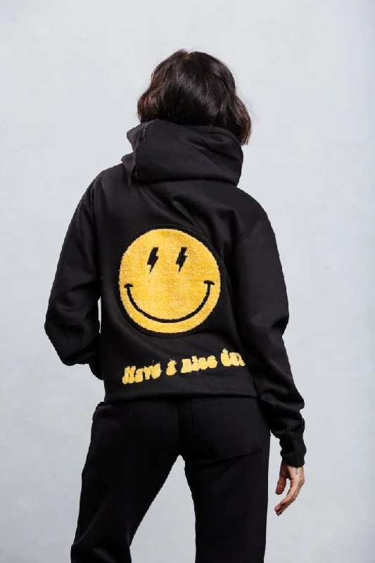 HAVE A NICE DAY yellow smiley Hoodie