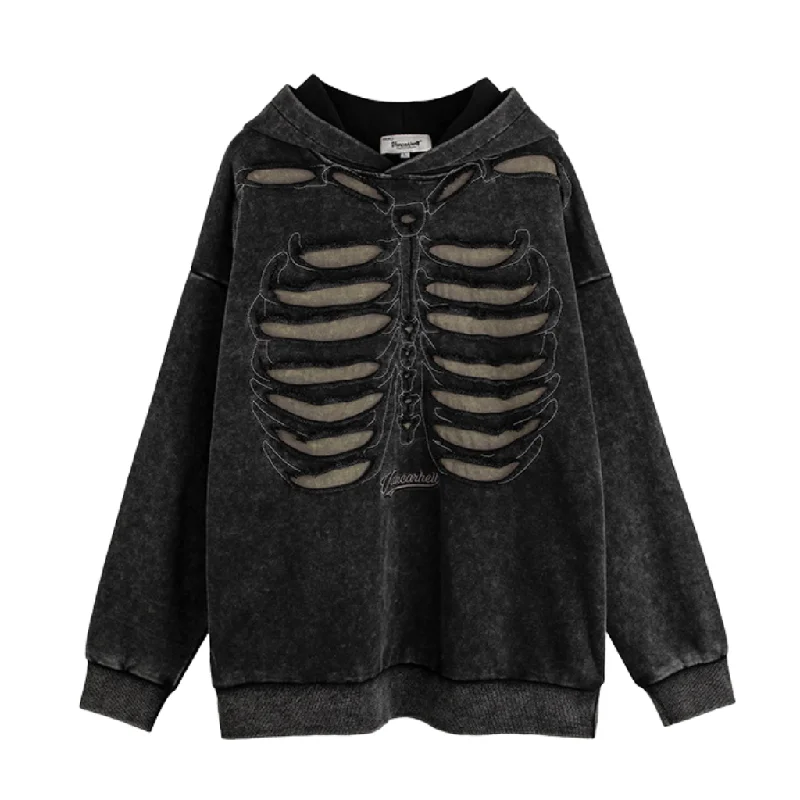 High Street Skeleton Washed Hoodie