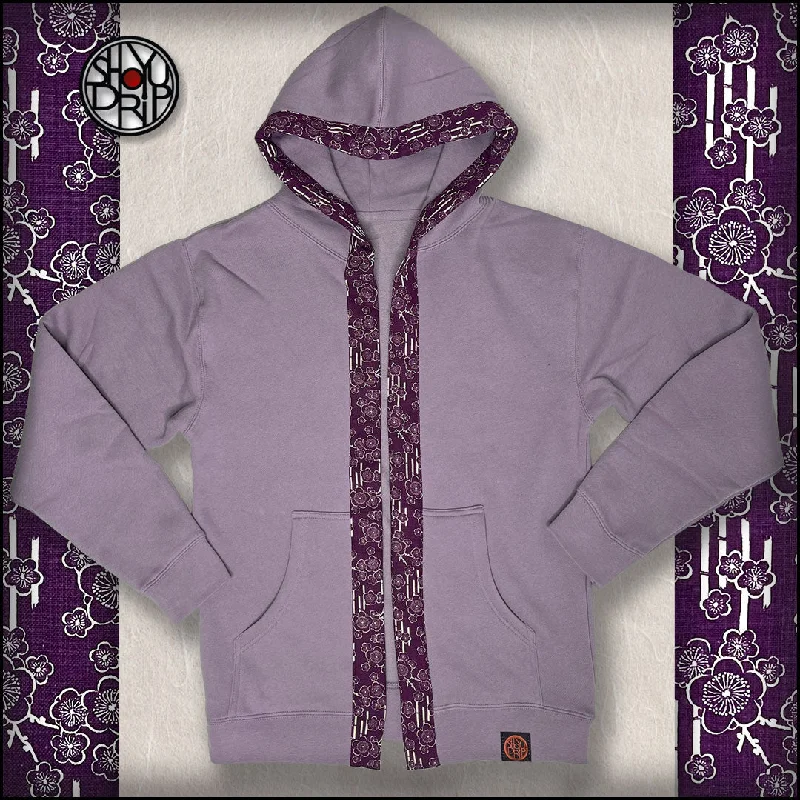 Ume Blossoms on Plum Happi Hoodie