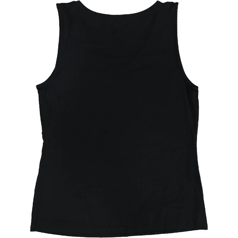 I-N-C Womens Basic Tank Top, Black, Large