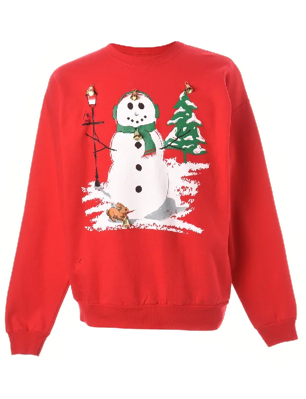 Label Christmas Sweatshirt With Bells - L