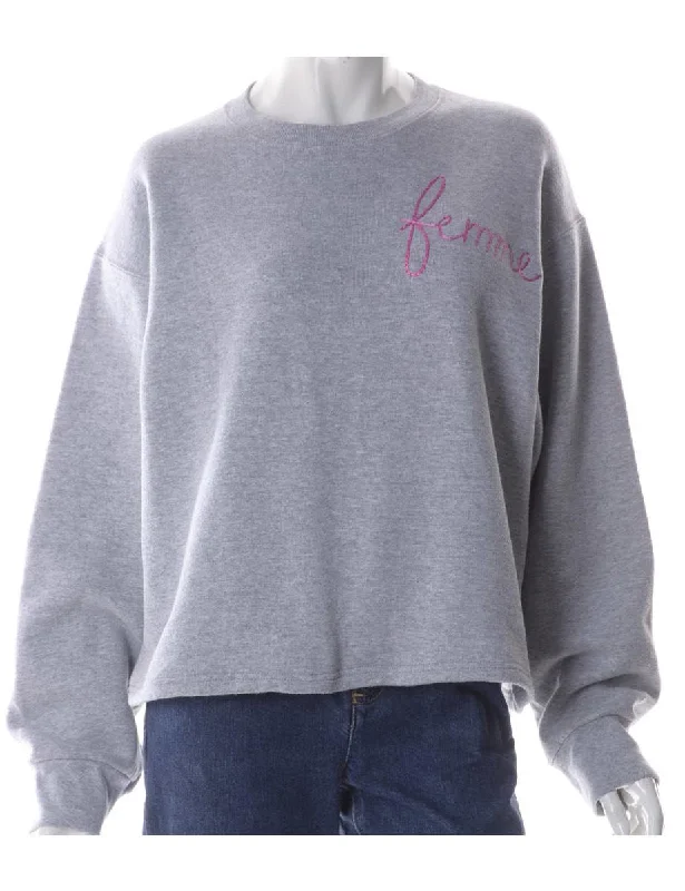 Label Hand Embroidered Sweatshirt