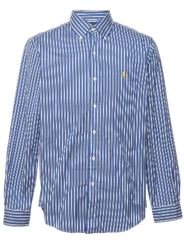 Ralph Lauren Blue & White Striped Shirt - M