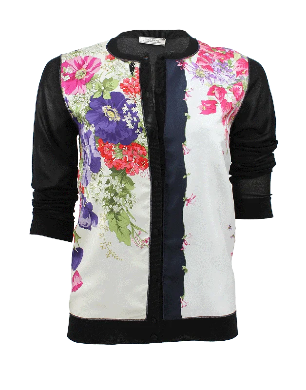 Silk Front Cardigan