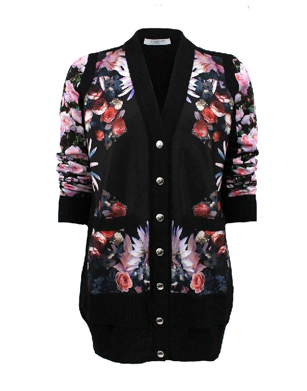 Silk Print Cardigan