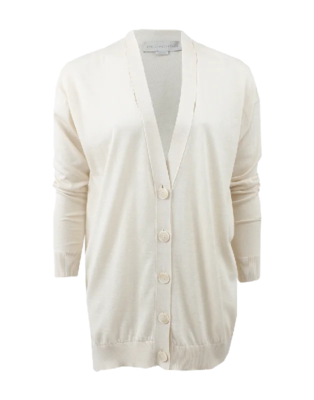 V-Neck Cardigan With Slits